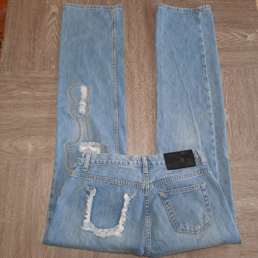 Express Jeans Straight Leg Boyfriend Fit